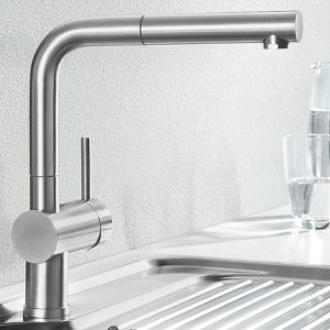 Produktbild für Küchenarmatur BLANCO LINUS-S, Edelstahl