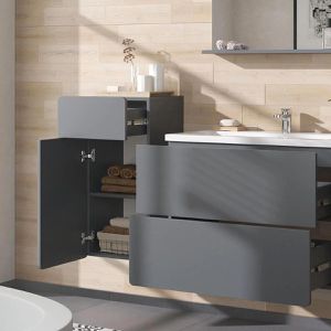 Produktbild für Bad-Hängeschrank Vicco Izan, grau