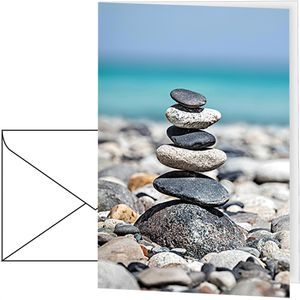 Böttcher-AG Grußkarten Steine, 115 x 170mm, Klappkarte mit Umschlag