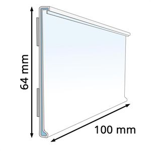 Produktbild für Scannerschiene Böttcher-AG DBR 64, mit C-Raste, 100 x 64 mm