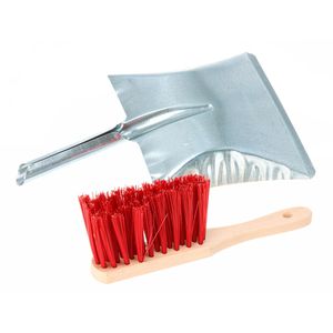 Produktbild für Kehrgarnitur Nölle Metall, mit Kunststoffborsten