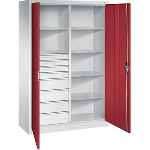 Werkzeugschrank CP-Möbel 8931-305, aus Metall, grau / rot