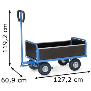 Produktbild für Handwagen Fetra 4051L, mit 4 Bordwänden