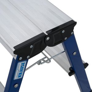 Produktbild für Klapptritt Krause Rolly, 130082, blau, aus Aluminium