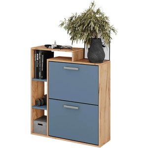 Schuhschrank Vicco Orlando, eiche / blau