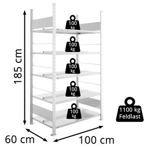 Produktbild für Aktenregal META-Regalbau S3 Büro Compact, 287936, aus Metall