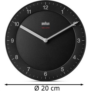 Produktbild für Wanduhr Braun BC06B, Kunststoff, analog, Funkuhr
