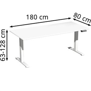 Produktbild für Schreibtisch Geramöbel Elevate Plus, weiß / weiß