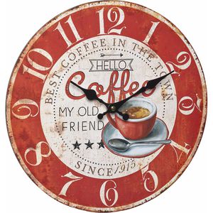Produktbild für Wanduhr TFA 60.3045.12 Coffee, Holz, analog, Quarzuhr