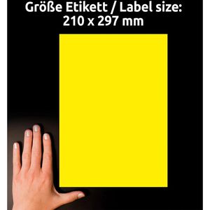 Produktbild für Folienetiketten Zweckform L6111-20, gelb matt