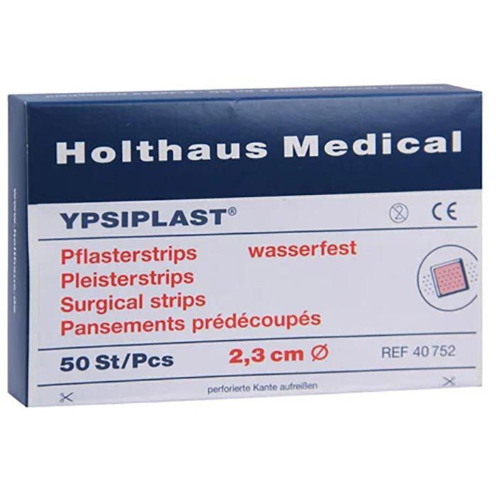 Holthaus Pflaster Ypsiplast 50 Strips, elastisch, wasserfest, rund, Ø 2,5cm  – Böttcher AG