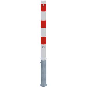 Produktbild für Absperrpfosten Schake 476FB/1, 1 Öse, rot/weiß, aus Metall