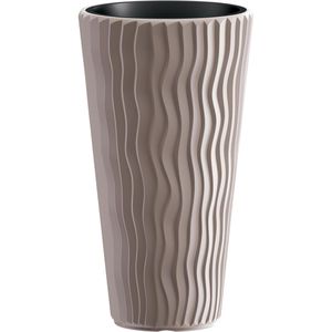 Produktbild für Übertopf Prosperplast Sandy Slim, mocca, Ø 39 x 71 cm