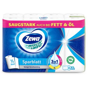 Küchenrolle Zewa Wisch & Weg Sparblatt, XXL-Pack, 2-lagig