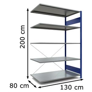 Produktbild für Anbauregal Schulte 12785-130-B, 5 Metallböden