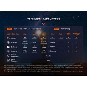 Produktbild für Taschenlampe Fenix E03R V2.0, LED, aufladbar
