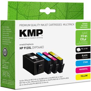 Produktbild für Tinte KMP für HP 912XL Multipack