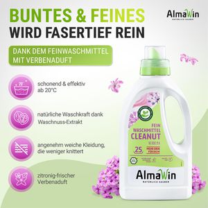 Produktbild für Waschmittel AlmaWin Cleanut, Feinwaschmittel, Waschnussextrakt