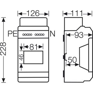 Produktbild für Sicherungskasten Hensel KV 1504, IP54 für Feuchtraum