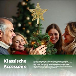 Produktbild für Christbaumspitze TK-Gruppe 98404, glänzend, gold