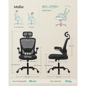 Produktbild für Bürostuhl Songmics OBN047B01