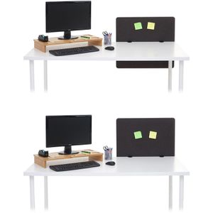 Produktbild für Tischtrennwand Mendler HWC-G75, dunkelgrau