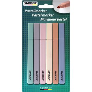 Produktbild für Textmarker Stanger pastel, 6 Stück