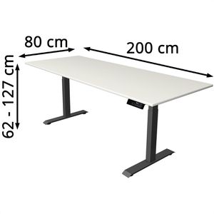 Produktbild für Schreibtisch Kerkmann Move 1 stable, weiß / anthrazit