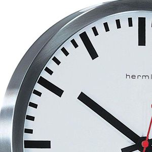 Produktbild für Wanduhr Hermle Grand Central 30471 Edelstahl, analog, Quarzuhr