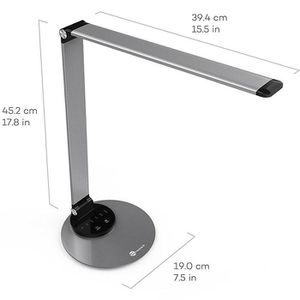 Produktbild für Schreibtischlampe TaoTronics TT-DL22, grau, LED, dimmbar