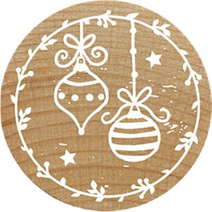Produktbild für Motivstempel Colop Woodies Weihnachtskugel, aus Holz
