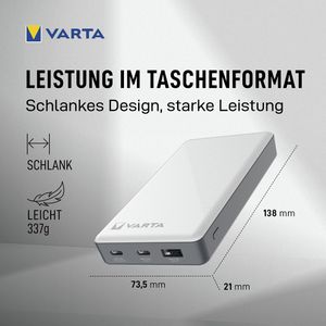 Produktbild für Powerbank Varta Energy 15000, 57977, 15000mAh