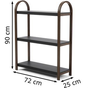 Produktbild für Bücherregal Umbra Bellwood, walnuss / schwarz