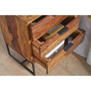 Produktbild für Nachttisch Wohnling WL6.715, sheesham, Massivholz, stehend
