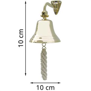 Produktbild für Schiffsglocke SEA-CLUB 7050L, Ø 10cm, gold