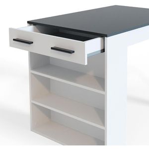 Produktbild für Esstisch Vicco Repose, 32902, anthrazit / weiß