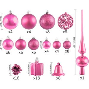 Produktbild für Weihnachtskugeln BRUBAKER 8000.04, rosa
