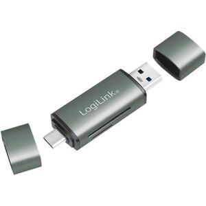 Produktbild für Kartenleser LogiLink CR0043, 2 in 1, USB &amp; USB-C 3.0
