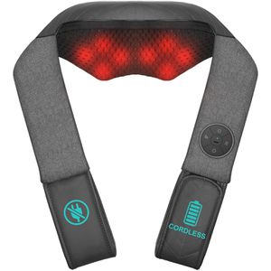 Produktbild für Nackenmassagegerät Nekteck Shiatsu, grau, mit Akku