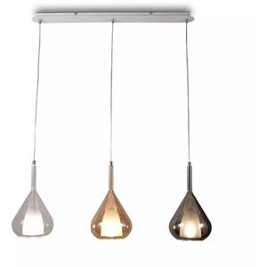 Pendelleuchte Fabas-Luce Lila, 3-flammig, mit E27-Fassung