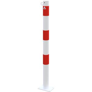 Produktbild für Absperrpfosten Schake 460PB/1, 1 Öse, rot/weiß, aus Metall