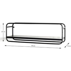 Produktbild für Wandregal Haku-Möbel 23505, schwarz