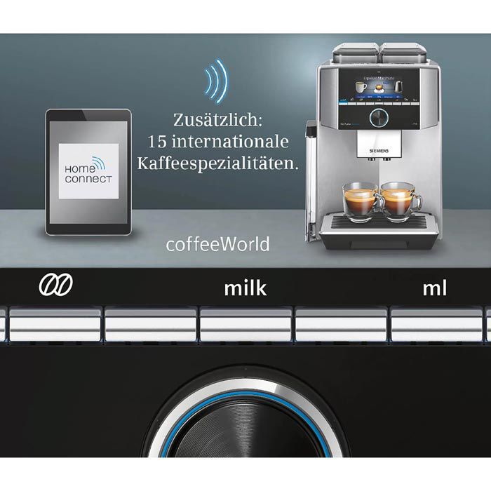 Siemens Kaffeevollautomat EQ.9 plus connect S500, TI9558X1DE, Milchsystem, 19 bar, 2,3 Liter