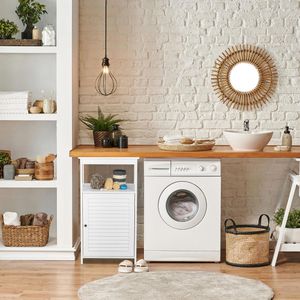Produktbild für Badschrank Relaxdays 10032189, mit 4 Füßen, weiß