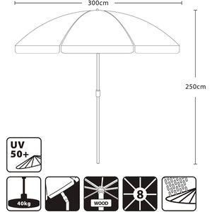 Produktbild für Sonnenschirm Sekey 33330088, rund