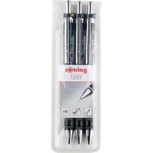 Produktbild für Druckbleistift Rotring Tikky S0801310 Set, schwarz, Kunststoff