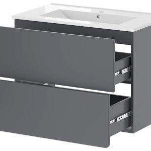 Produktbild für Waschtisch Vicco Izan, hängend, grau