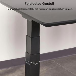 Produktbild für Schreibtisch FlexiSpot E7B 2026, schwarz / schwarz