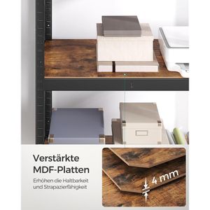 Produktbild für Schwerlastregal Songmics 4 Holzböden