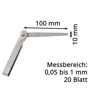 Produktbild für Fühlerlehre Helios-Preisser 0606127, aus Federstahl